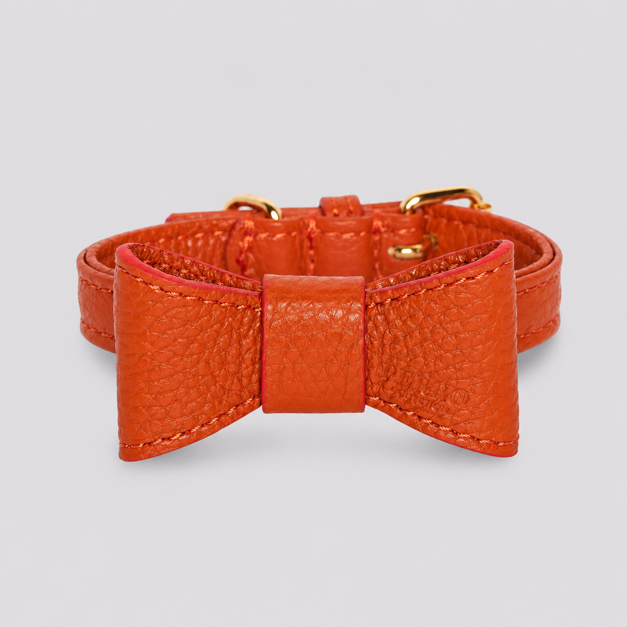 Ginger Leather Bowtie