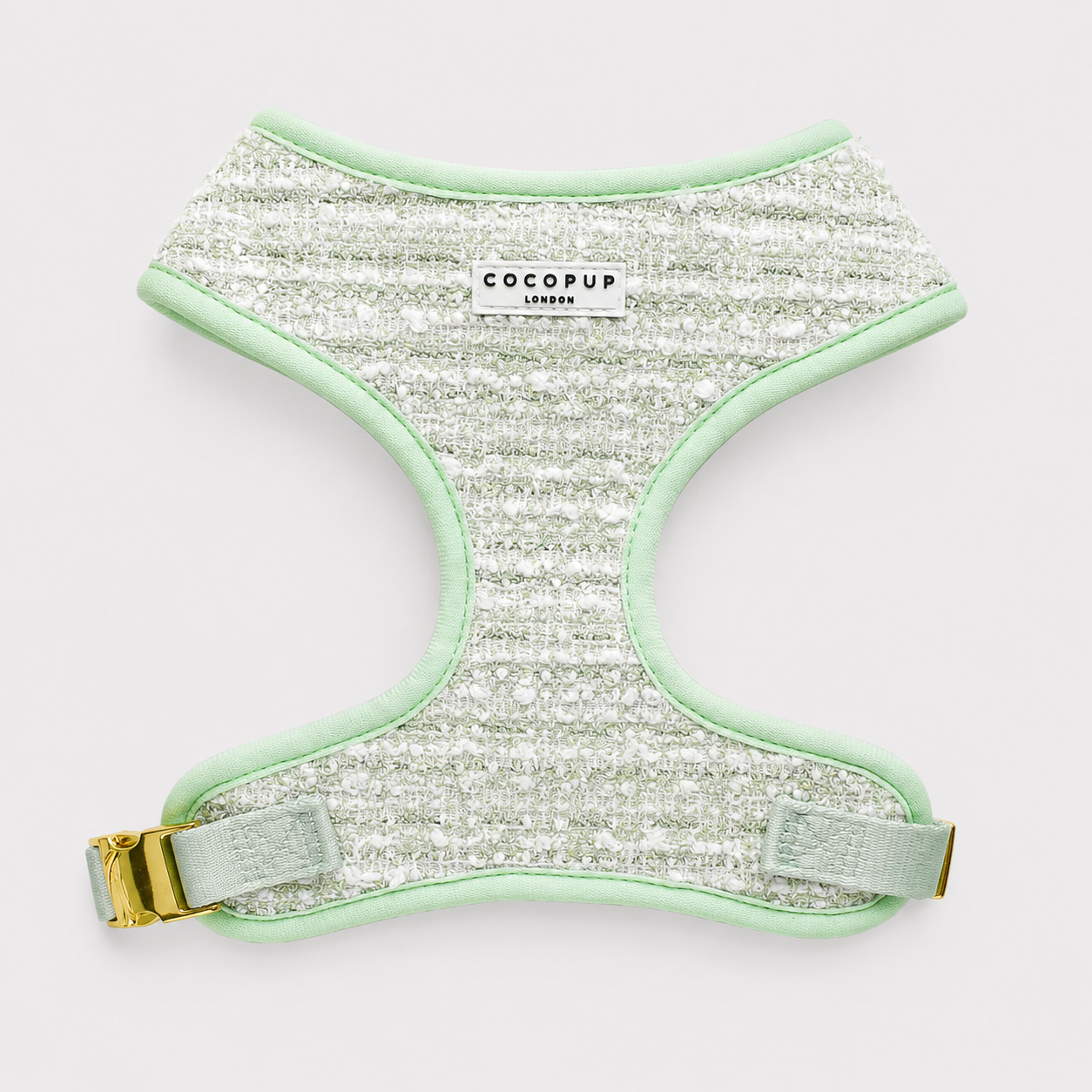 Matcha Textured Tweed Adjustable Neck Harness
