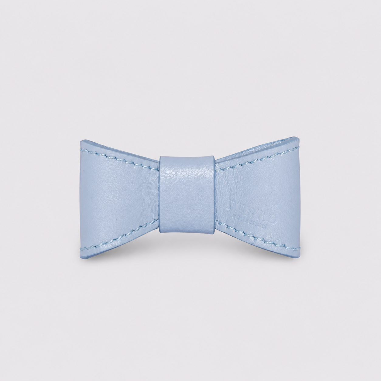 Powder Blue Leather Bowtie