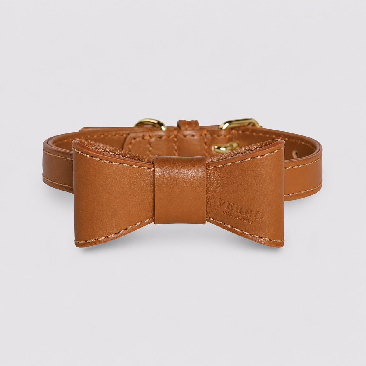 Caramel Leather Bowtie