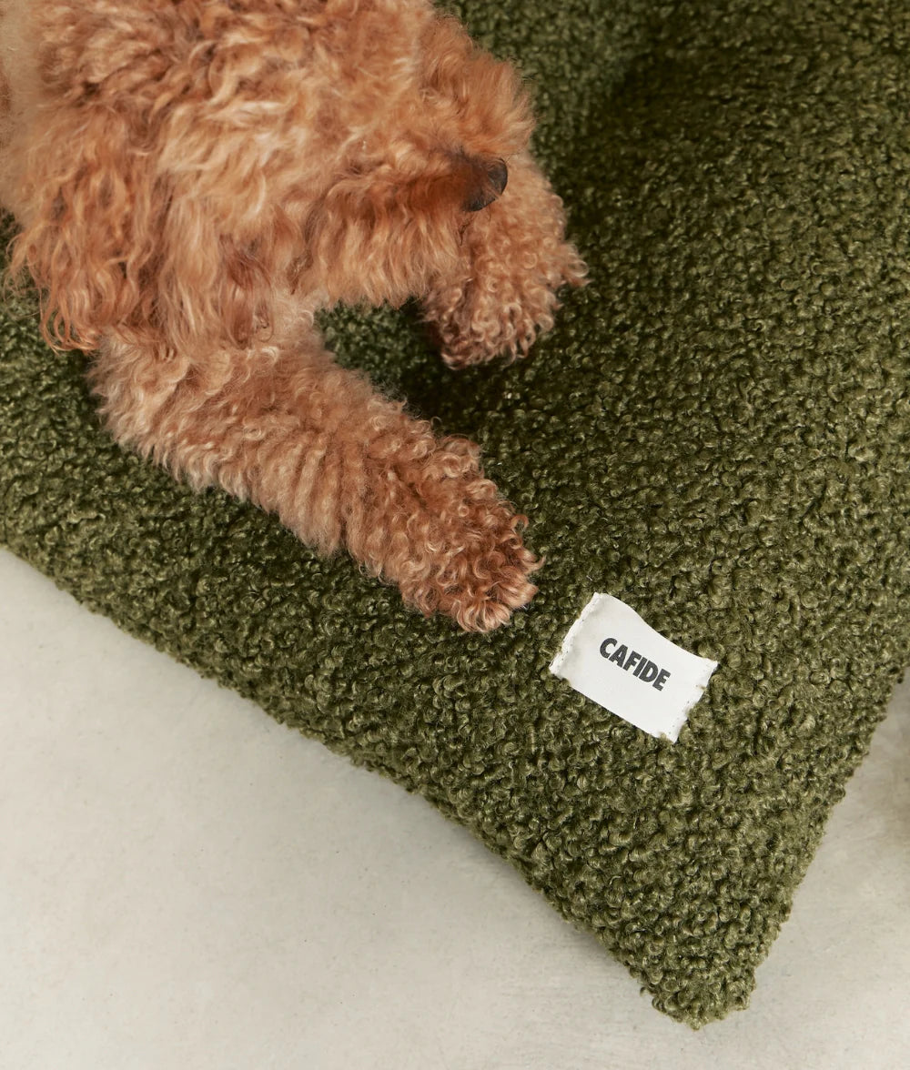 Green Fleece Dog Cushion Bed, Bela