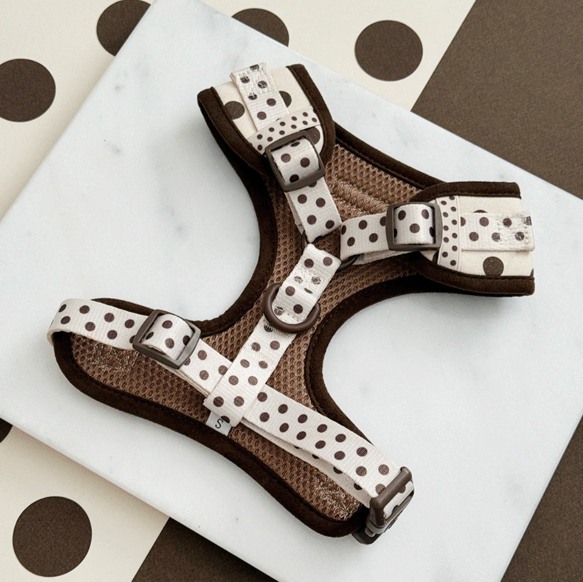 Tiramisu Polka Dot Adjustable Neck HARNESS