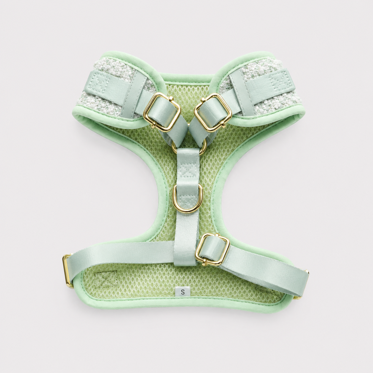 Matcha Textured Tweed Adjustable Neck Harness