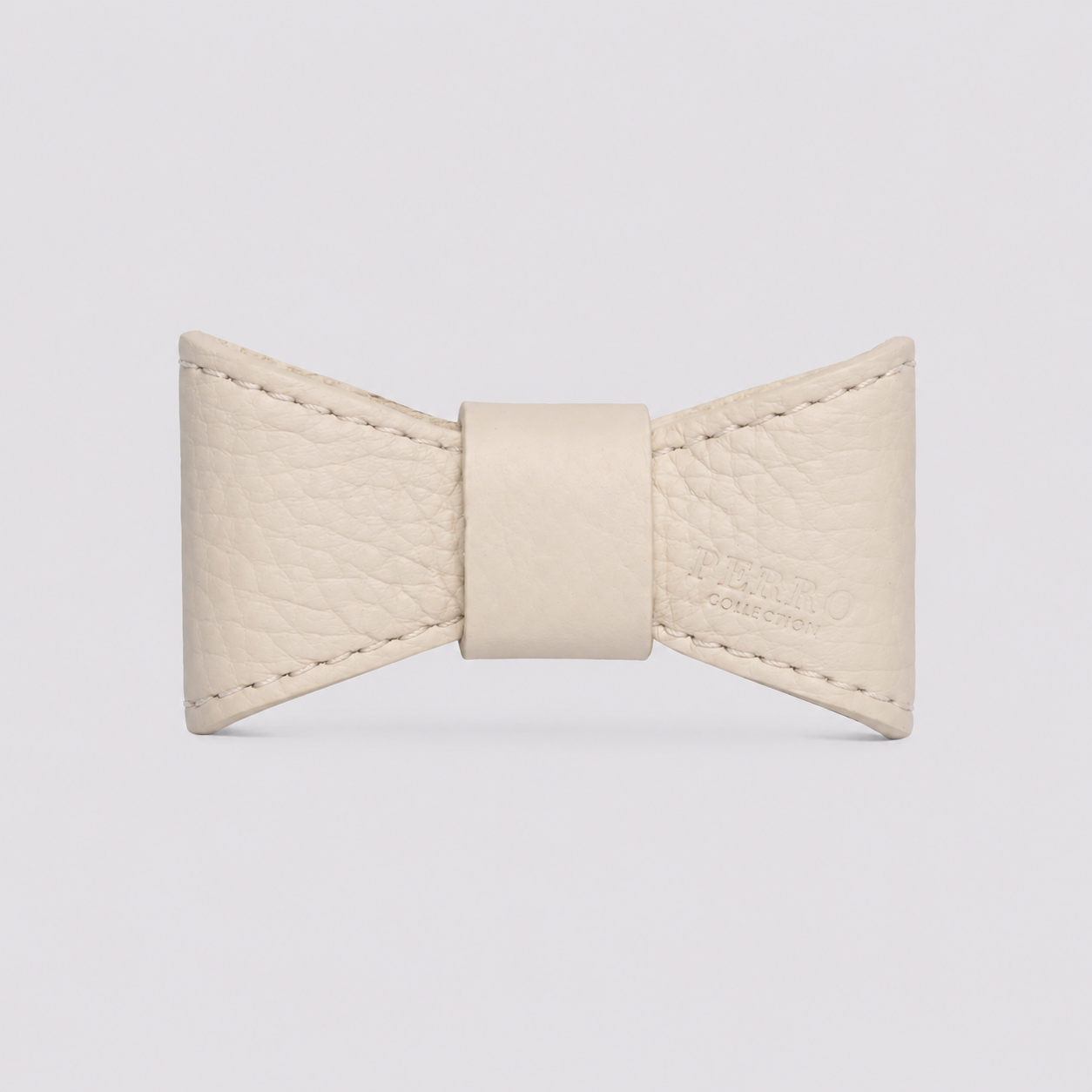 White Wedding Leather Bowtie